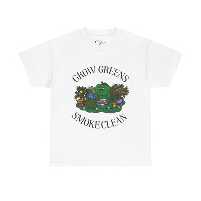 Unisex Cotton Tee - Grow Greens Smoke Clean